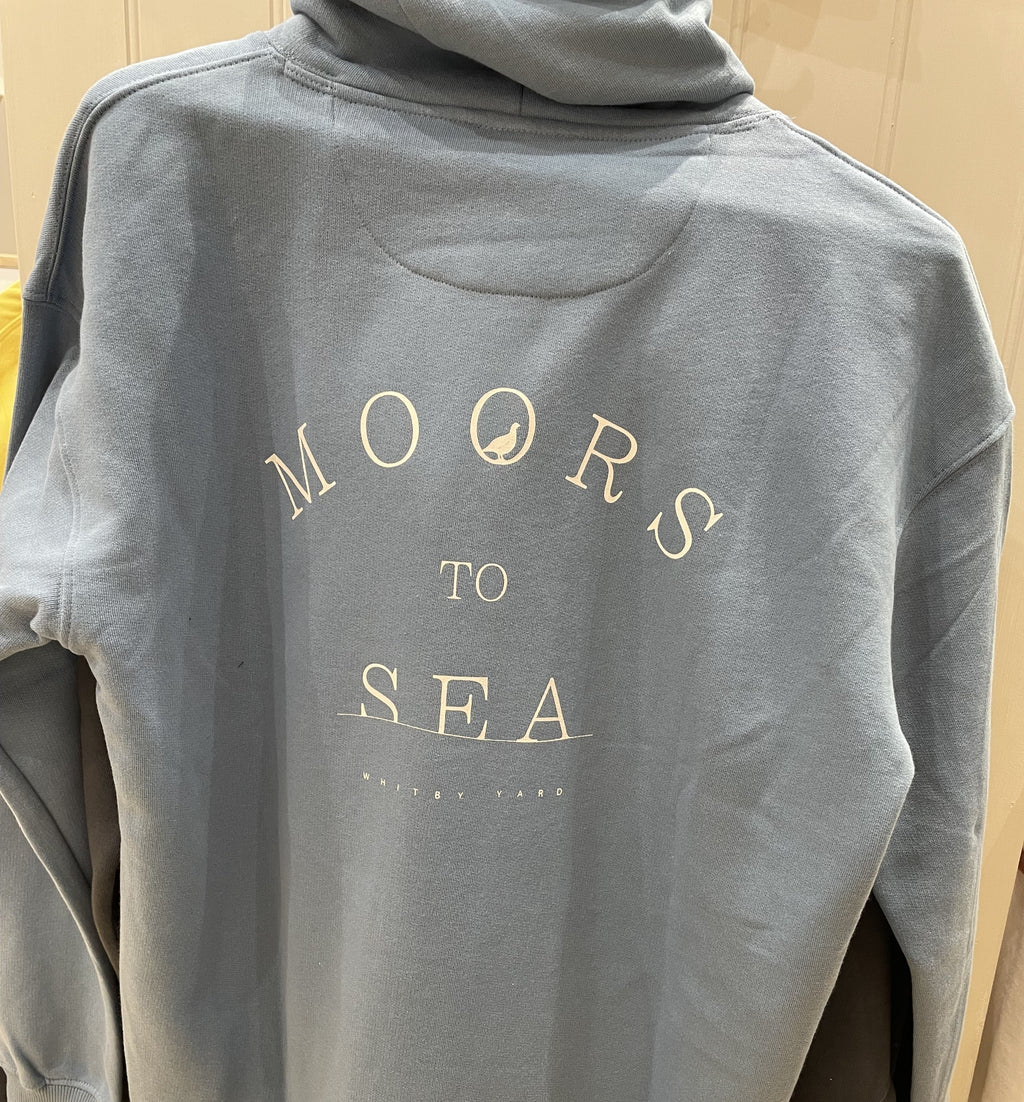Unisex Moors to Sea Pullover Hoodie in Blue Dusk