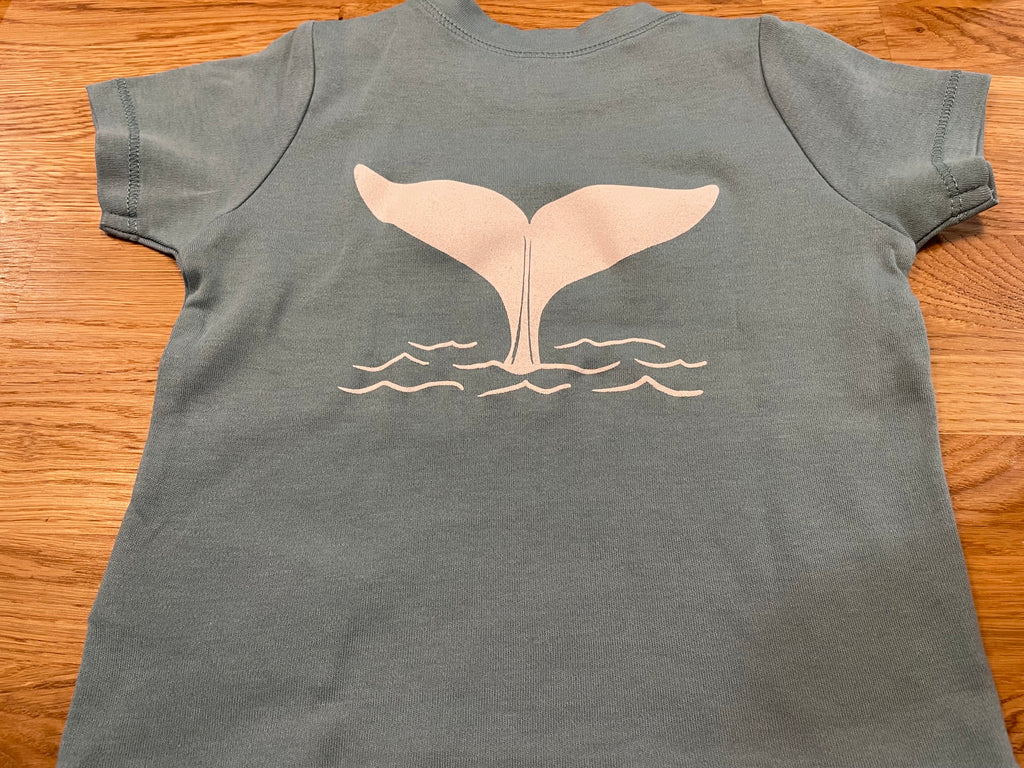 Baby Whale Tail T shirt - Sage