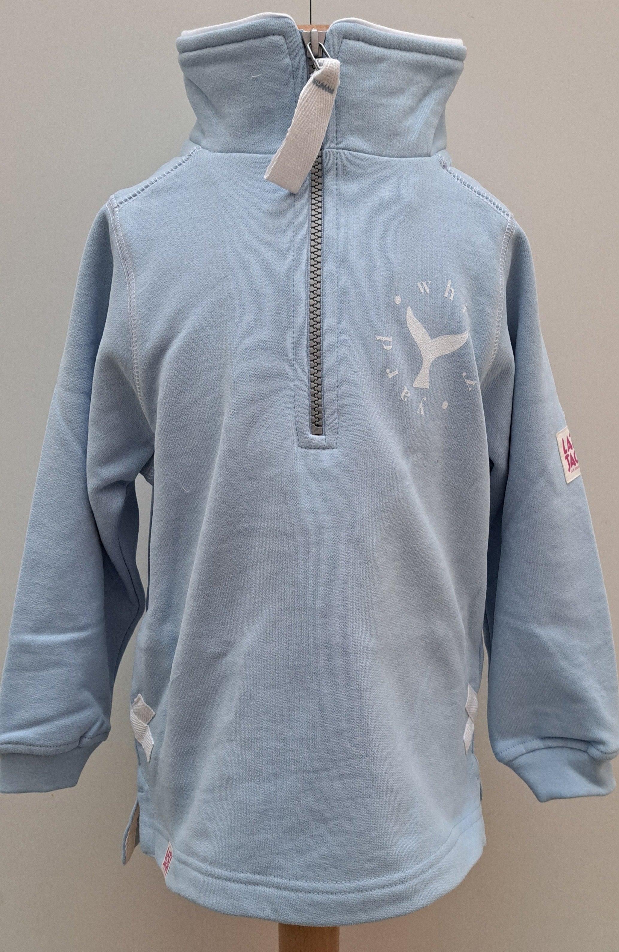 Kid’s Sweatshirt Lazy Jacks Age 1/2 ‘Whale Tail’ 1/4 Zip - (various colours)