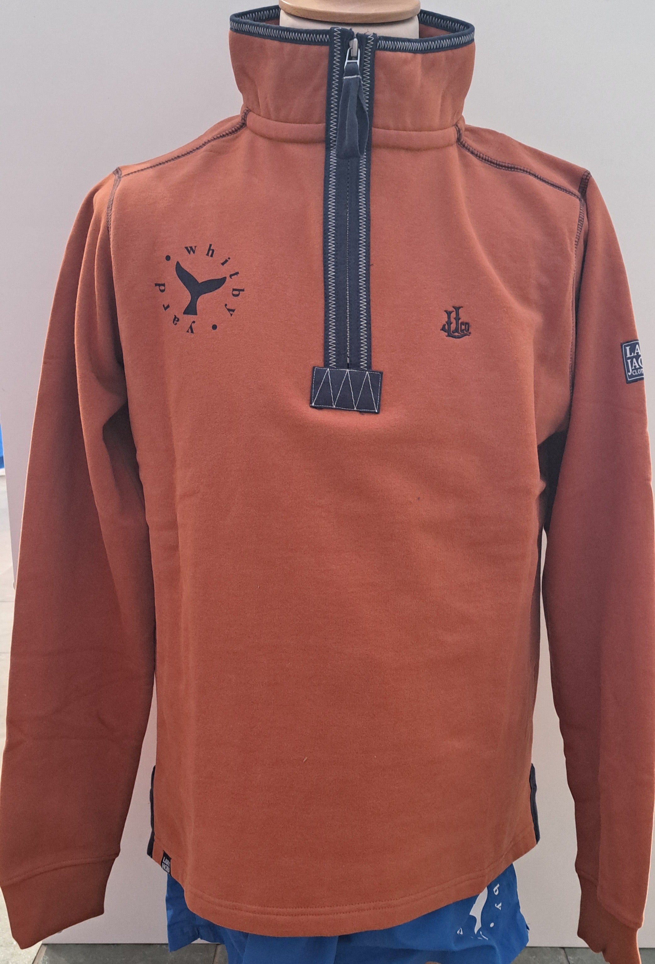 Men’s Sweatshirt Lazy Jacks ‘Saltburn Circle’ 1/4 Zip - Saffron