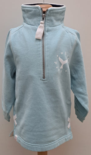 Kid’s Sweatshirt Lazy Jacks Age 1/2 ‘Whale Tail’ 1/4 Zip - (various colours)
