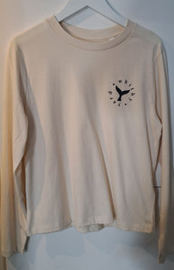 Womens long sleeved T shirt in Natural