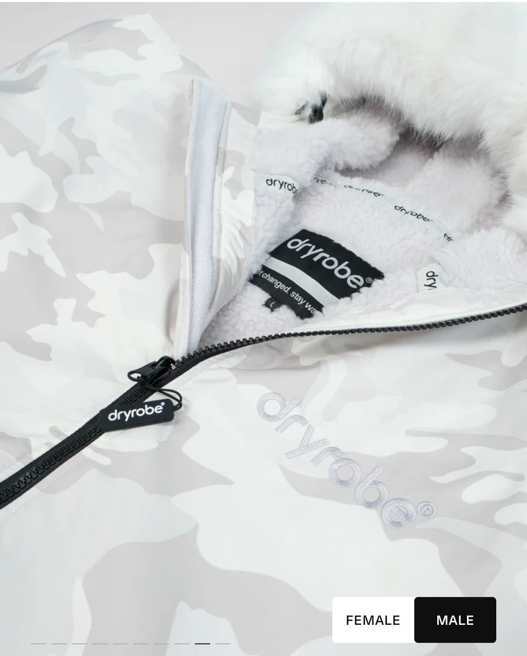 Dryrobe Alpine White Camo Advance Changing Robe