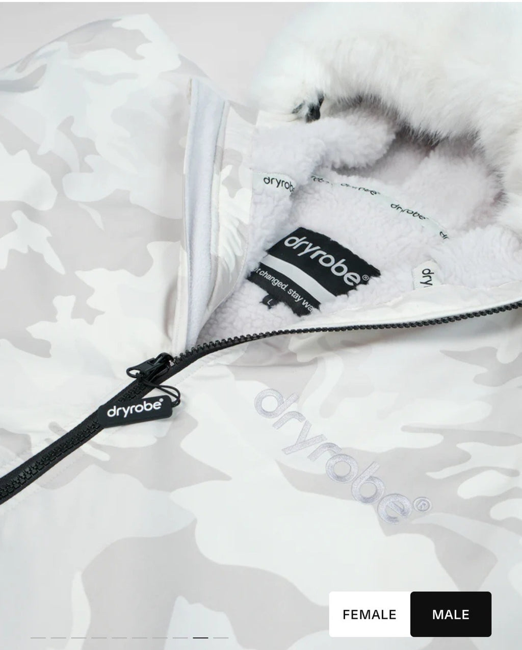 Dryrobe Alpine White Camo Advance Changing Robe