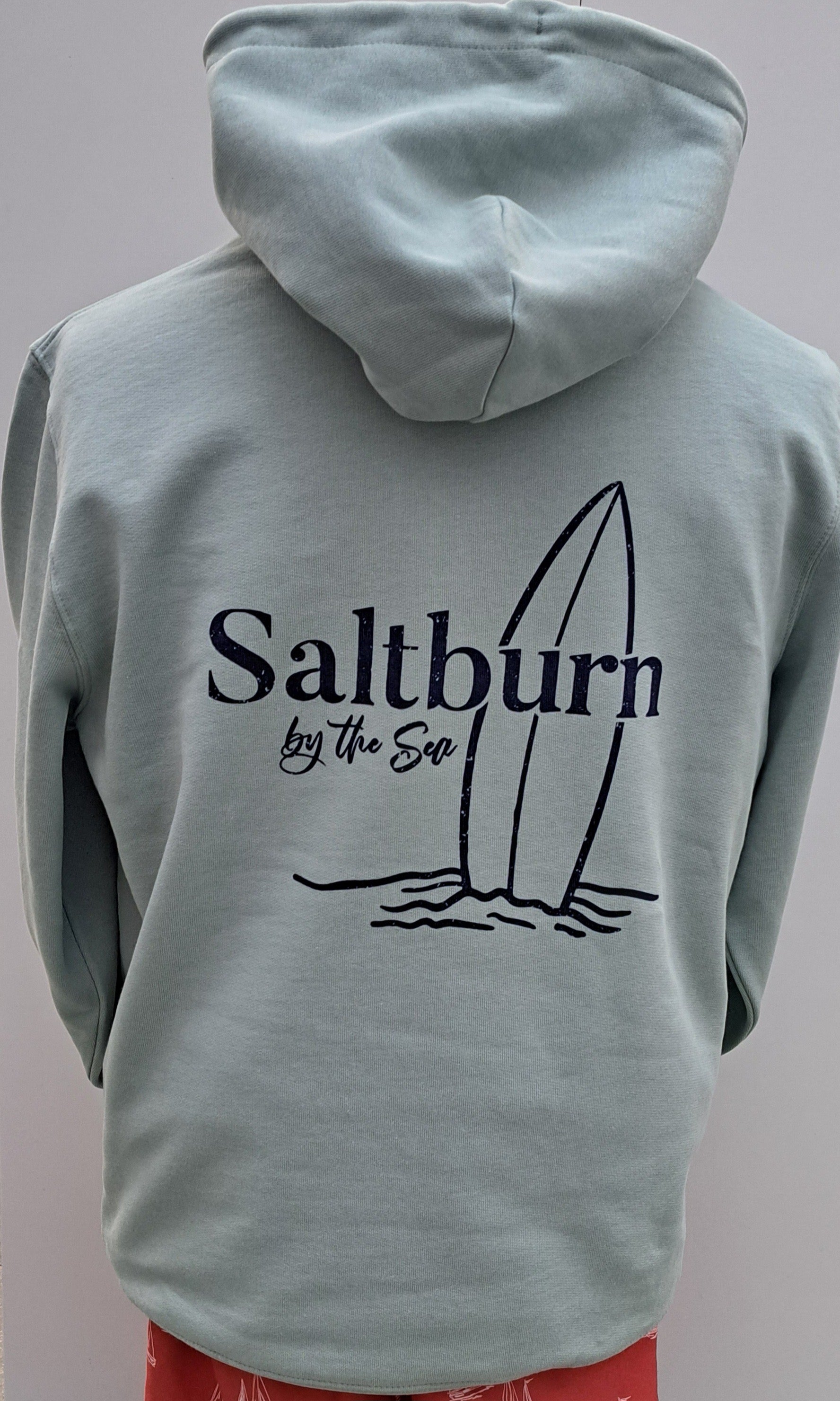 Unisex Hoodie ‘Saltburn Surfboard’ - Aloe Green
