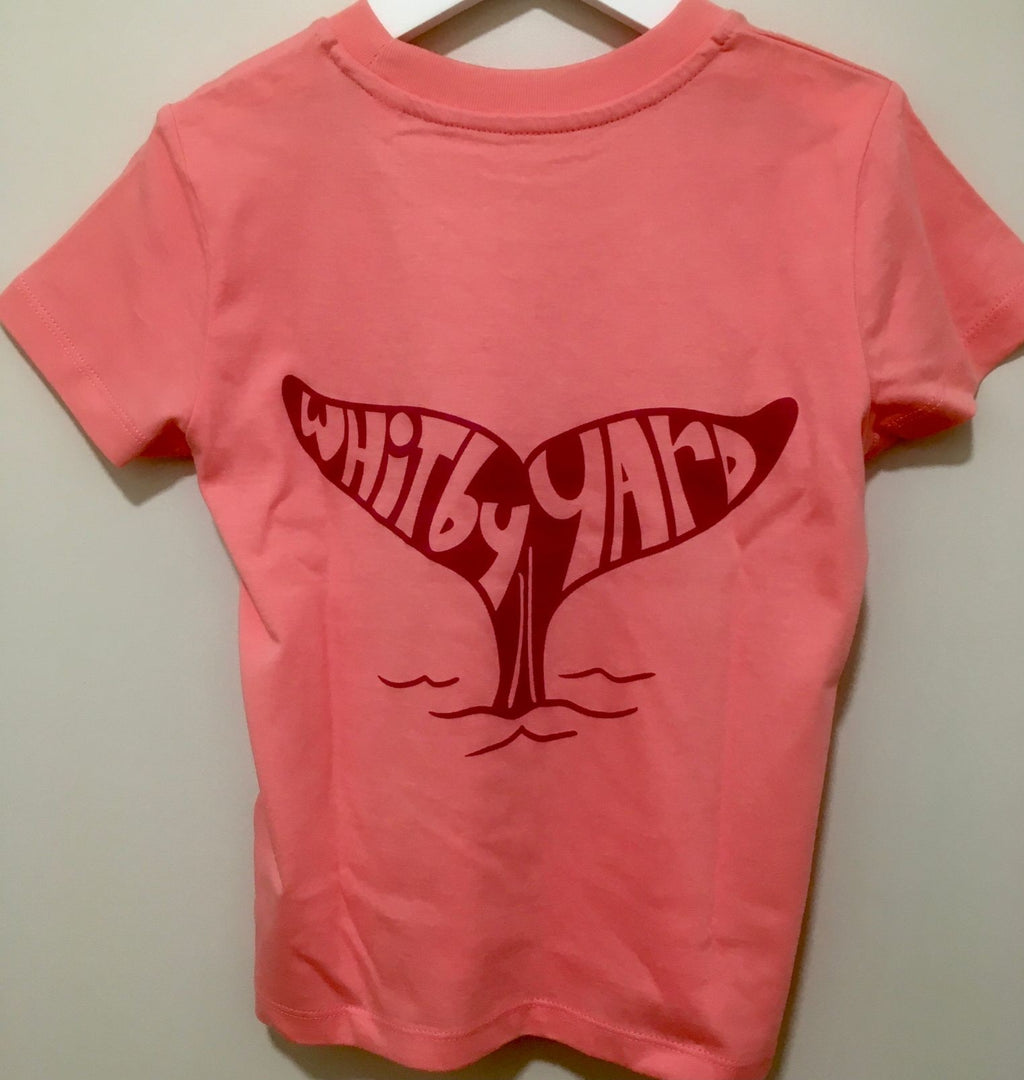 Children’s T Shirt ‘Whitby Yard Whale Tail’ - Pink Joy