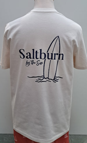 Unisex T Shirt ‘Saltburn Surfboard’ - Cream