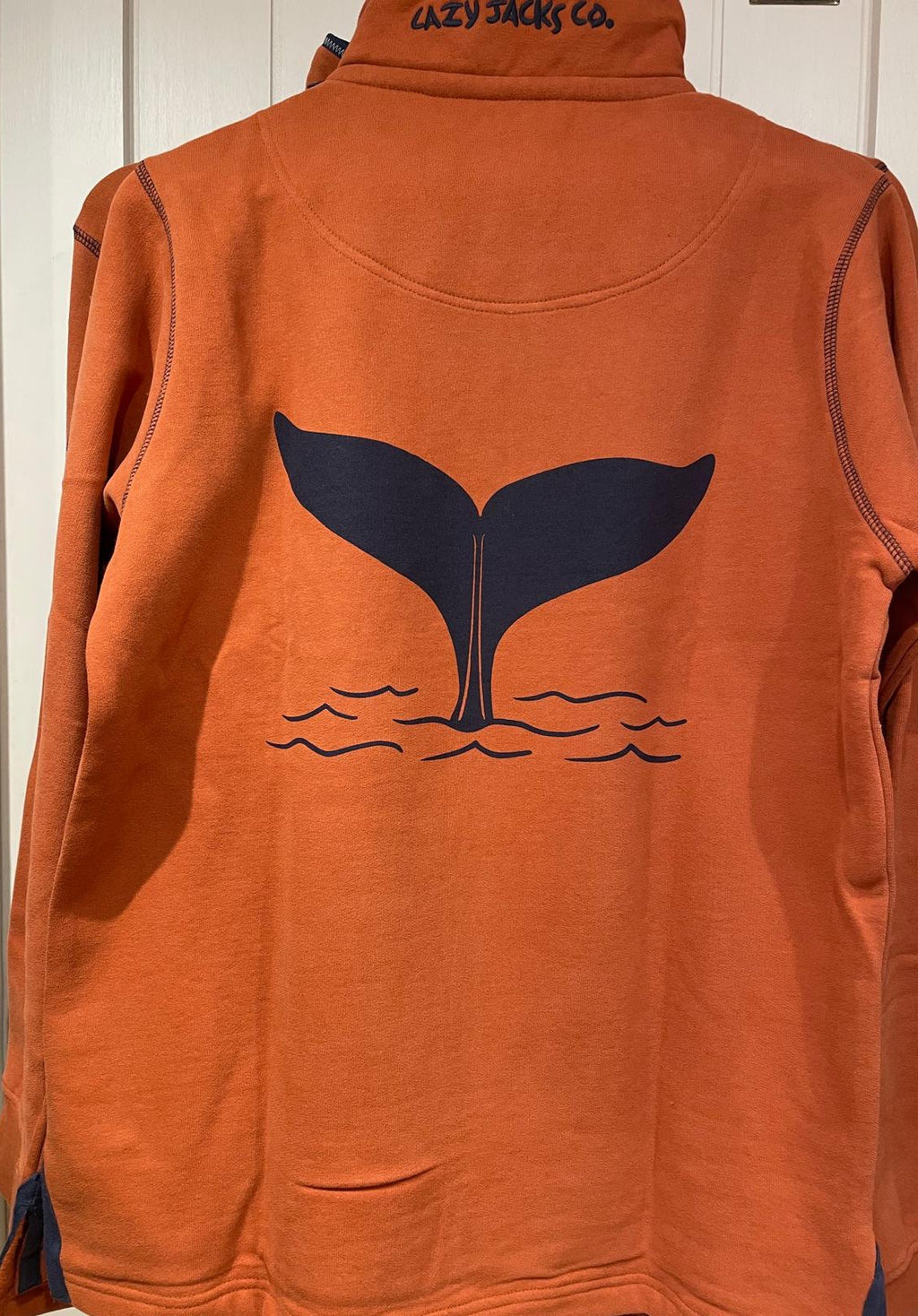 Men’s Sweatshirt Lazy Jacks ‘Whale Tail’ 1/4 Zip - Saffron