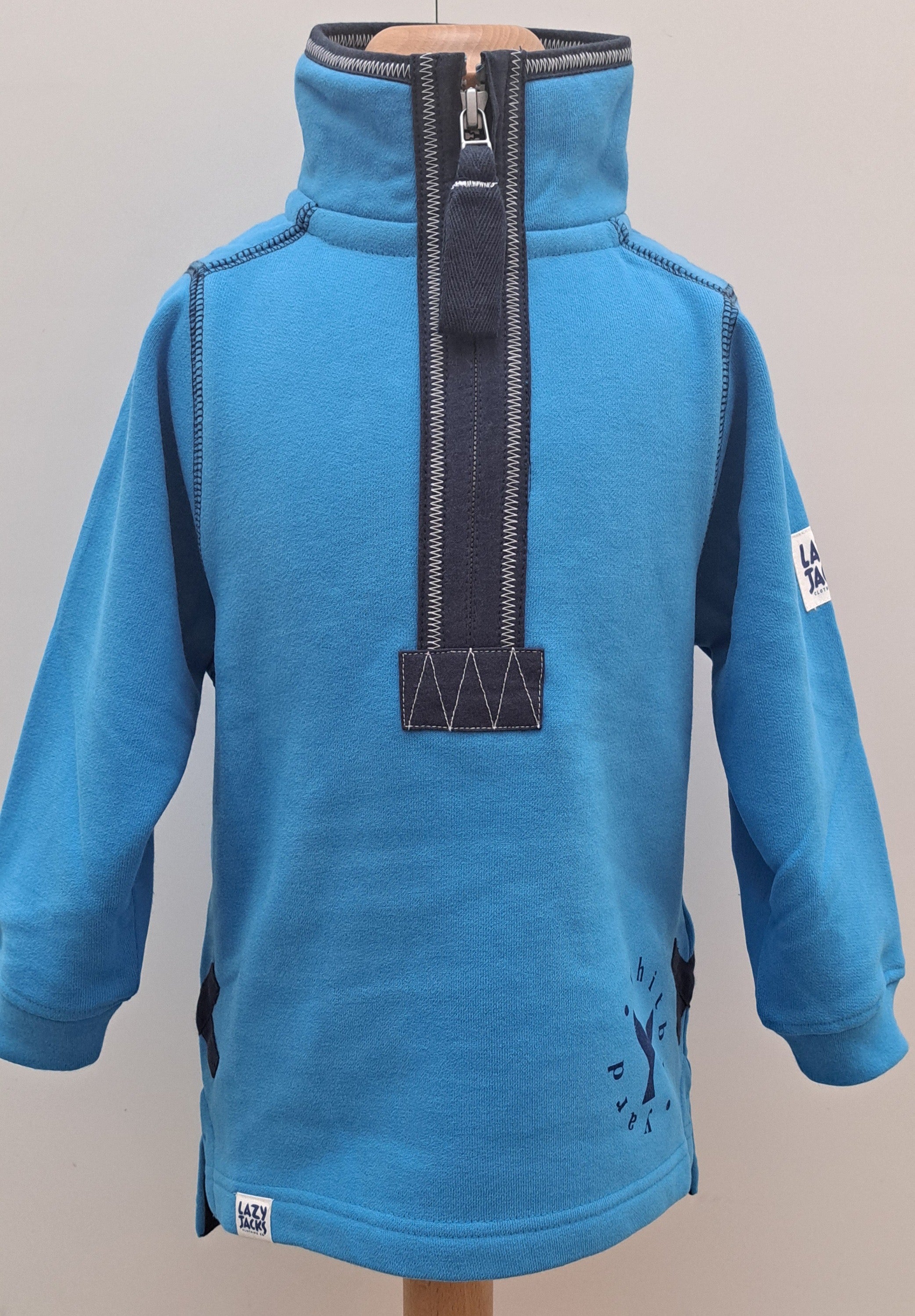 Kid’s Sweatshirt Lazy Jacks Age 1/2 ‘Whale Tail’ 1/4 Zip - (various colours)