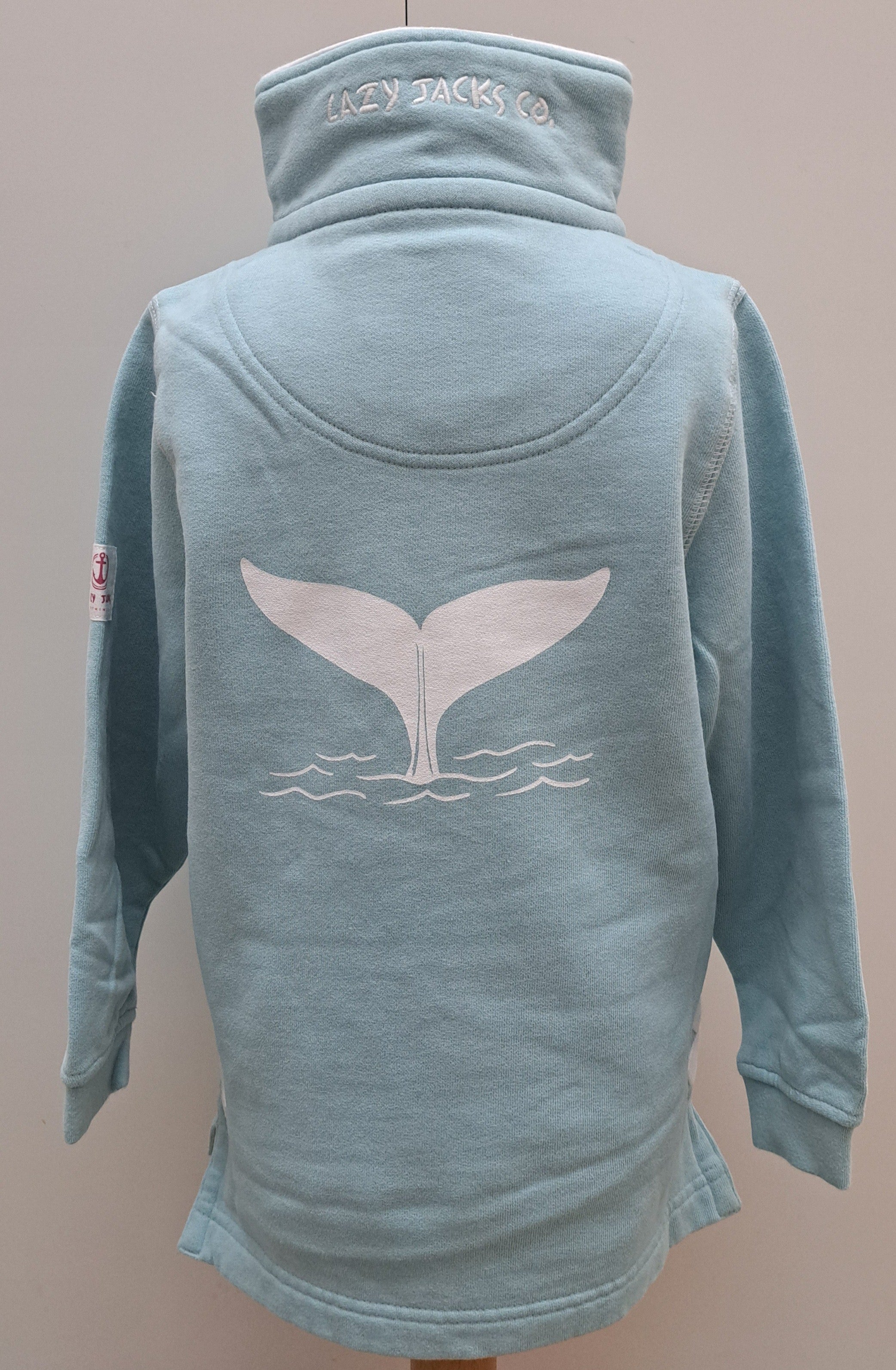 Kid’s Sweatshirt Lazy Jacks Age 1/2 ‘Whale Tail’ 1/4 Zip - (various colours)