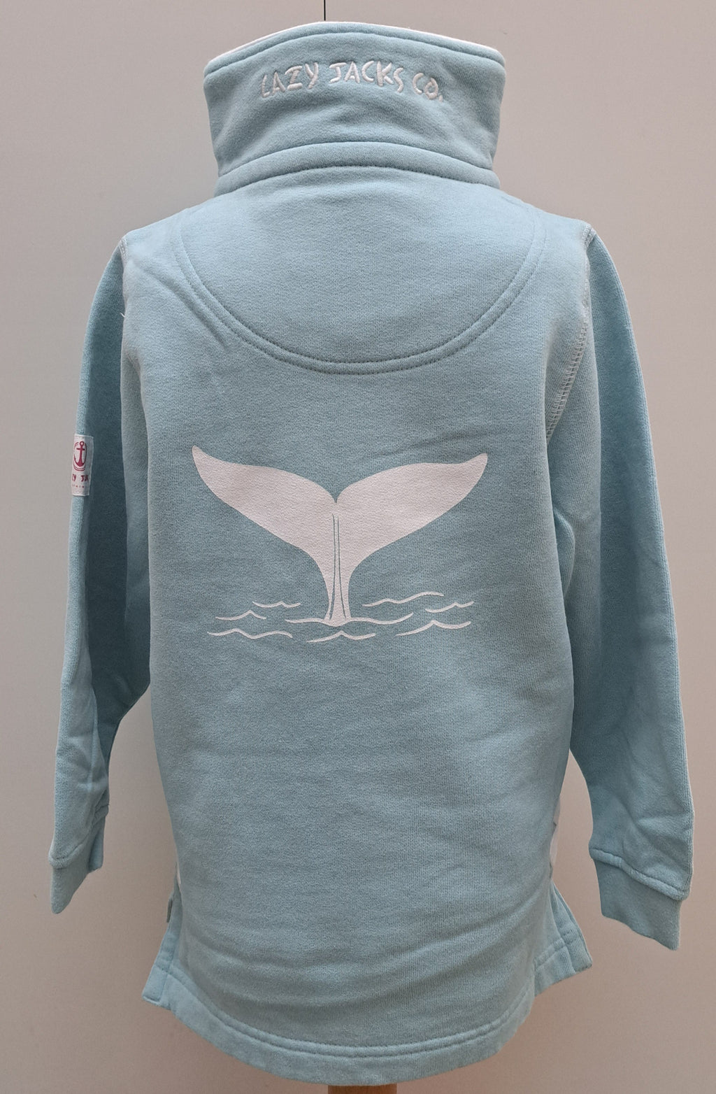Kid’s Sweatshirt Lazy Jacks ‘Whale Tail’ 1/4 Zip - Mint