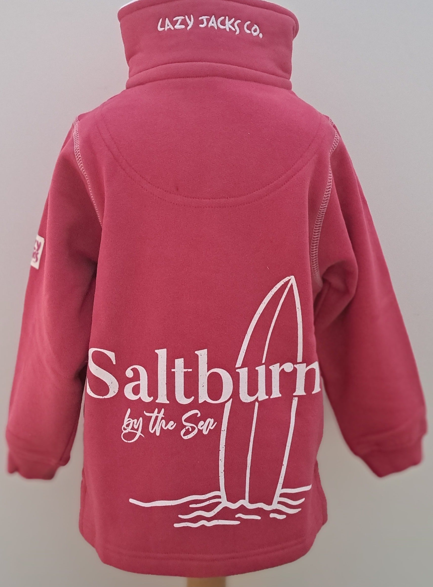 Kid’s Sweatshirt Lazy Jacks ‘Saltburn Surfboard’ - Cherry