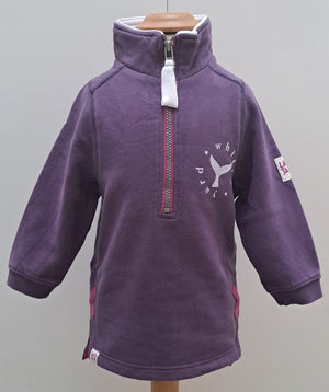 Kid’s Sweatshirt Lazy Jacks Age 1/2 ‘Whale Tail’ 1/4 Zip - (various colours)