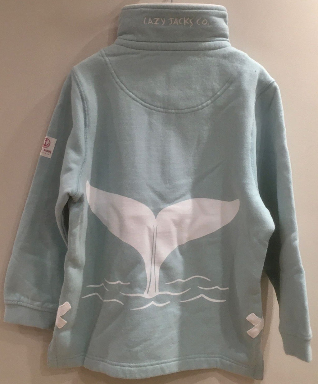 Kid’s Sweatshirt Lazy Jacks ‘Whale Tail’ 1/4 Zip - Mint