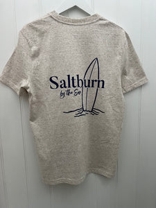 Unisex T Shirt ‘Saltburn Surfboard’ - Oatmeal