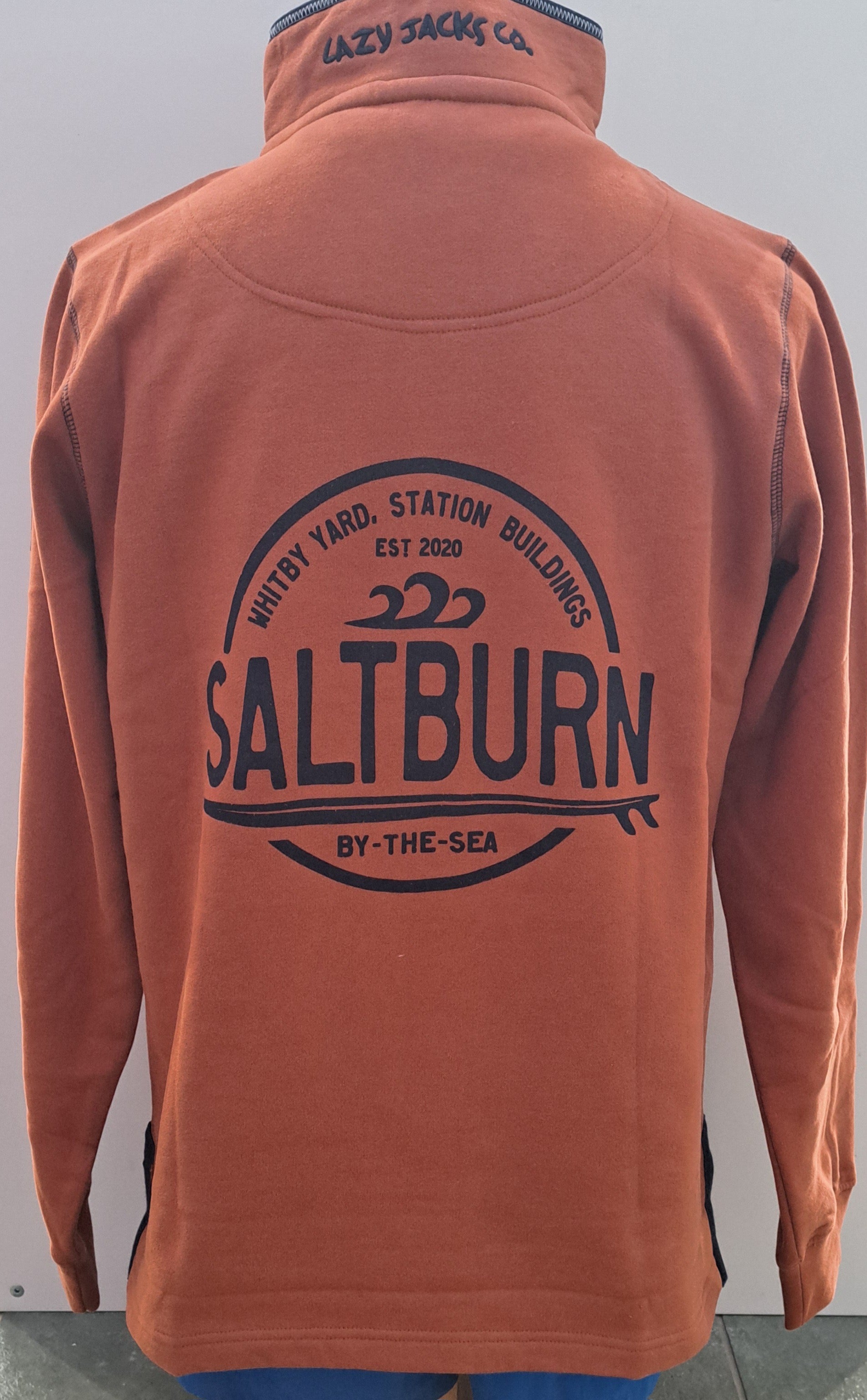 Men’s Sweatshirt Lazy Jacks ‘Saltburn Circle’ 1/4 Zip - Saffron