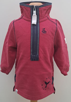 Kid’s Sweatshirt Lazy Jacks Age 1/2 ‘Whale Tail’ 1/4 Zip - (various colours)