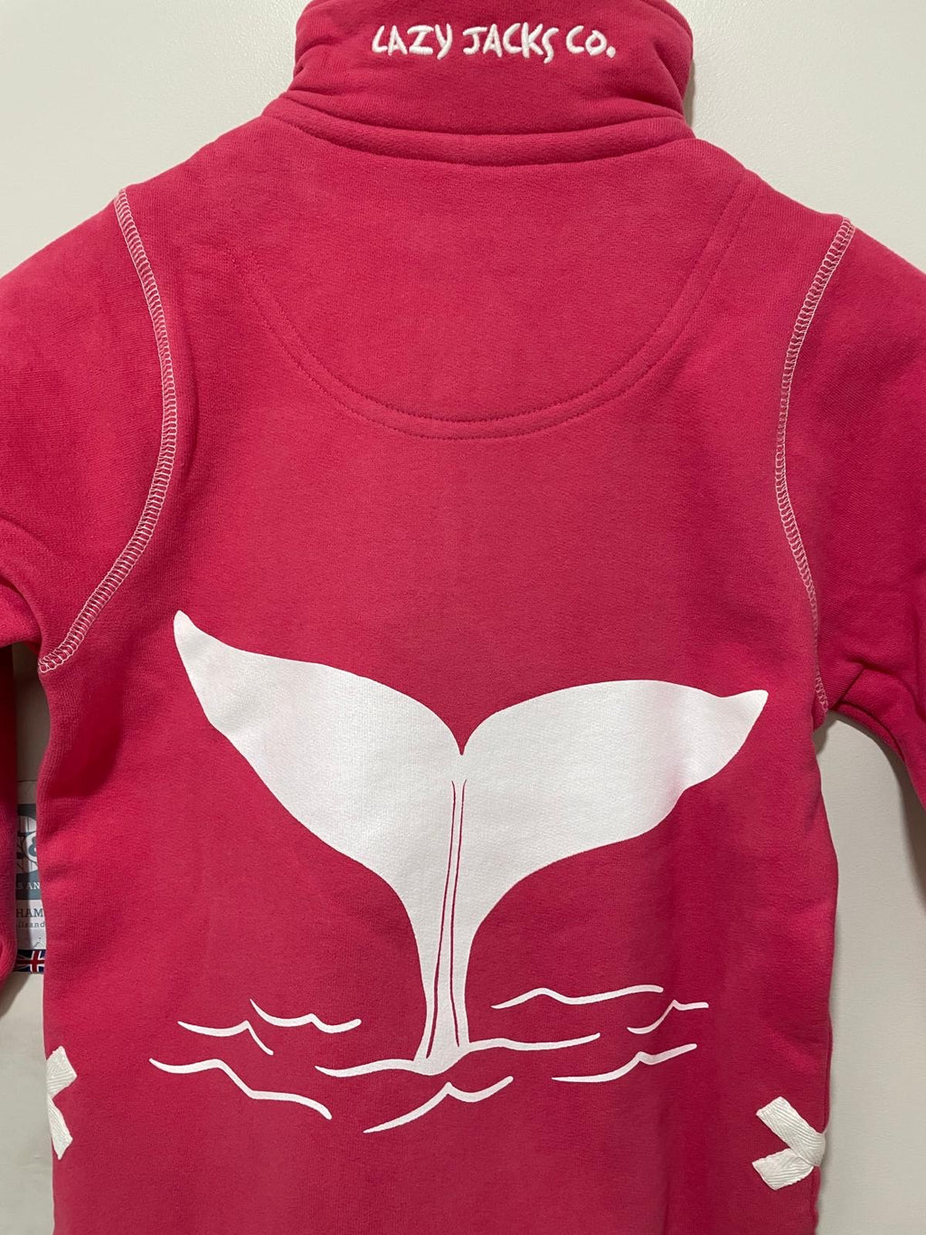 Kid’s Sweatshirt Lazy Jacks ‘Whale Tail’ 1/4 Zip - Cherry