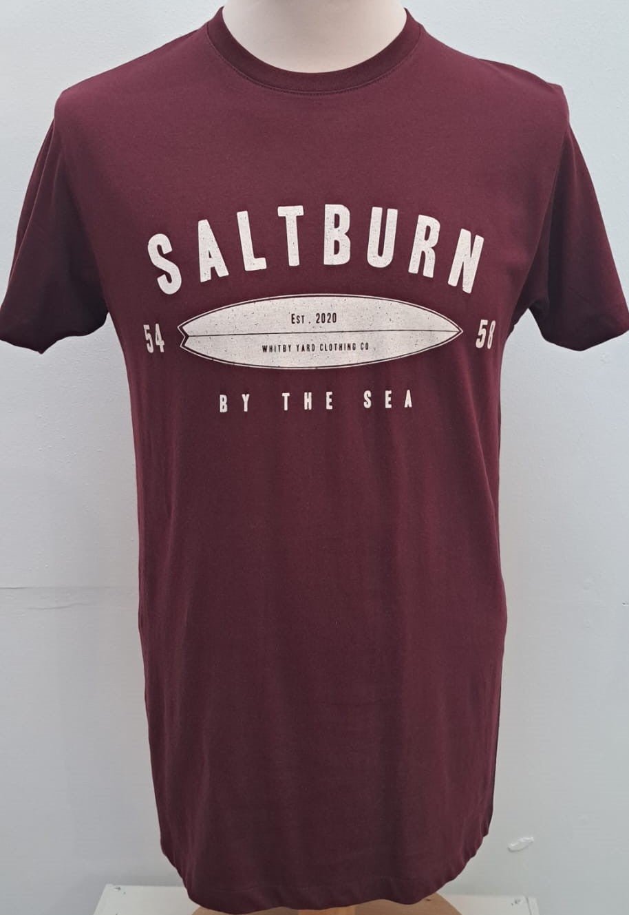 Unisex Saltburn co ordinates T shirt in Burgundy