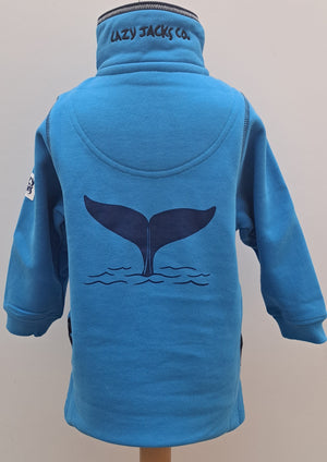 Kid’s Sweatshirt Lazy Jacks Age 1/2 ‘Whale Tail’ 1/4 Zip - (various colours)