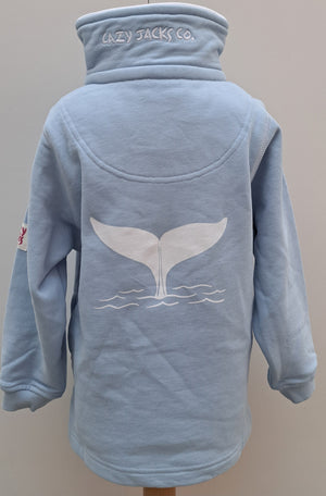 Kid’s Sweatshirt Lazy Jacks Age 1/2 ‘Whale Tail’ 1/4 Zip - (various colours)