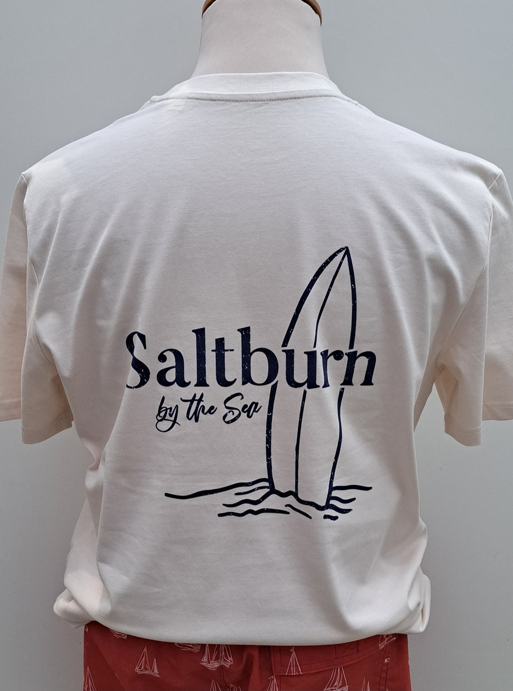 Unisex T Shirt ‘Saltburn Surfboard’ - Cream