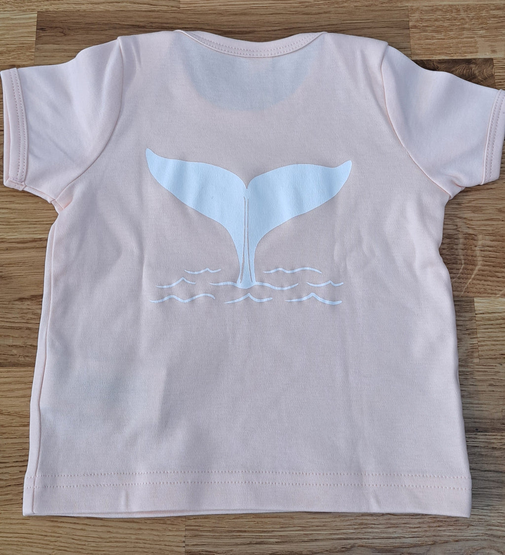 Baby T Shirt ‘Whale Tail - Pale Pink