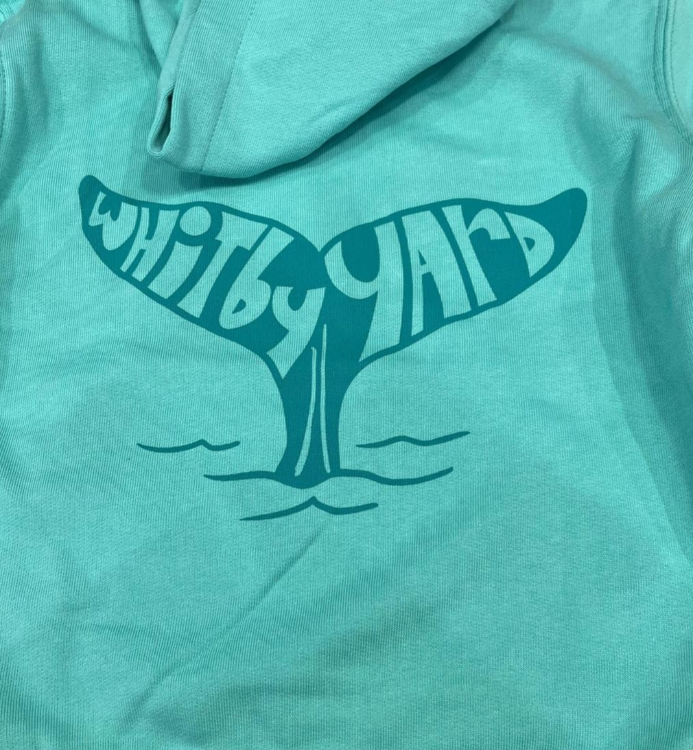 Children’s Hoodie ‘Whitby Yard Whale Tail’ - Pool Blue