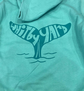 Children's ‘Whitby Yard Whale Tail’ Pullover Hoodie - Pool Blue