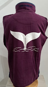 Mens Lazy Jacks  1/4 Zip Sweat shirt -Whale Tail Design Currant