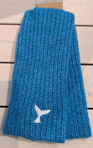 Wrist Warmers with Whale Tail Embroidery (various colours)