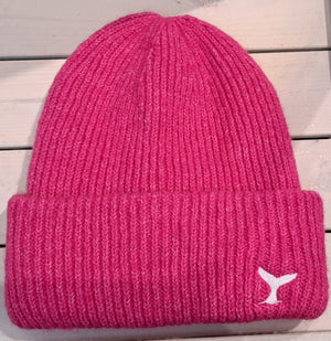 Beanie with Whale Tail Embroidery