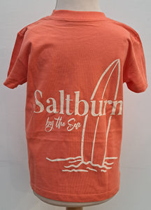 Childrens Saltburn Surfboard T Shirt in Fiesta