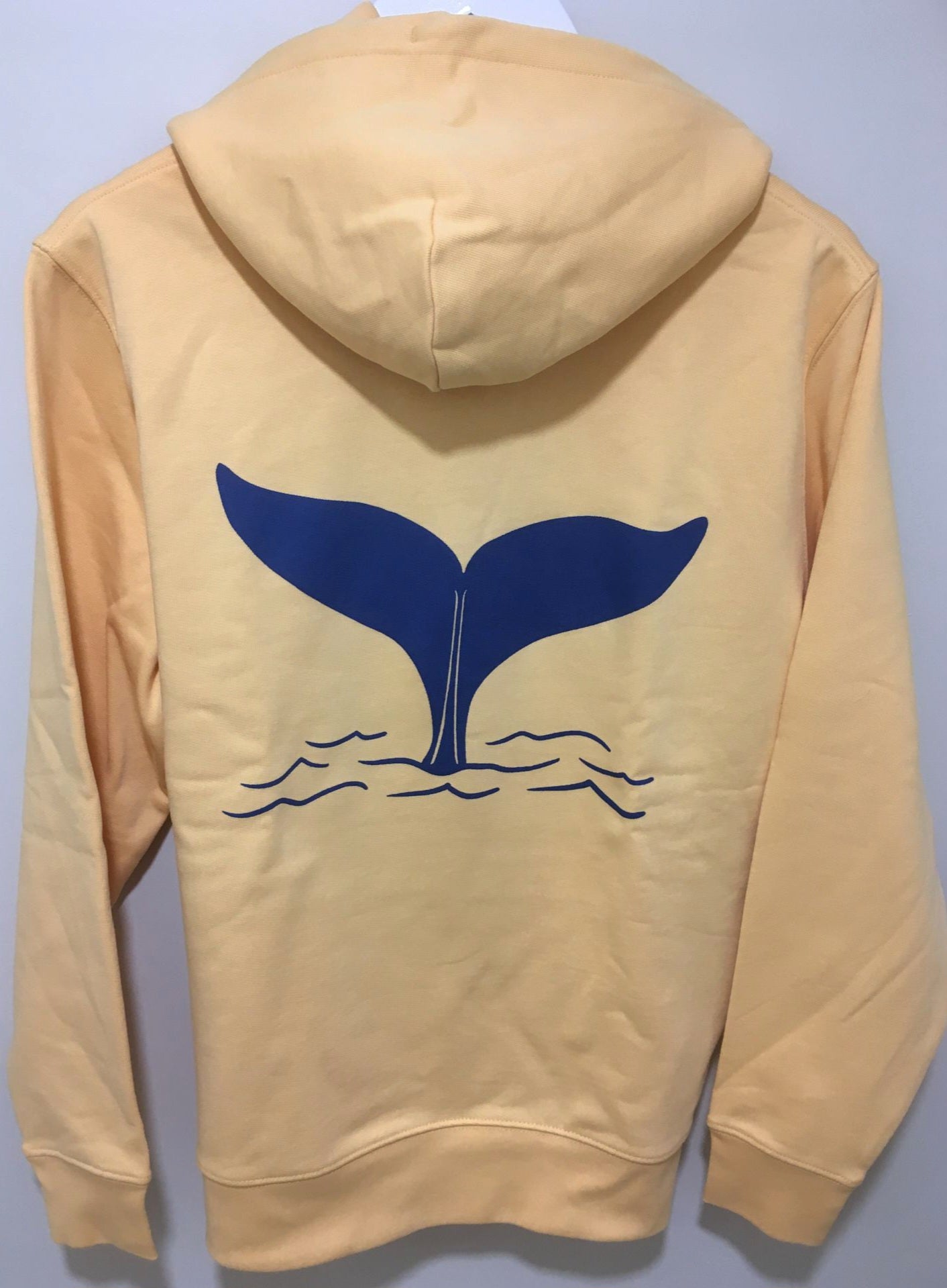 Unisex Whale Tail Pullover Hoodie in Apricot
