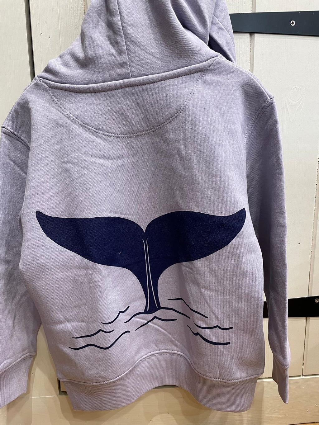 Children's Whale Tail Pullover Hoodie in Lavender