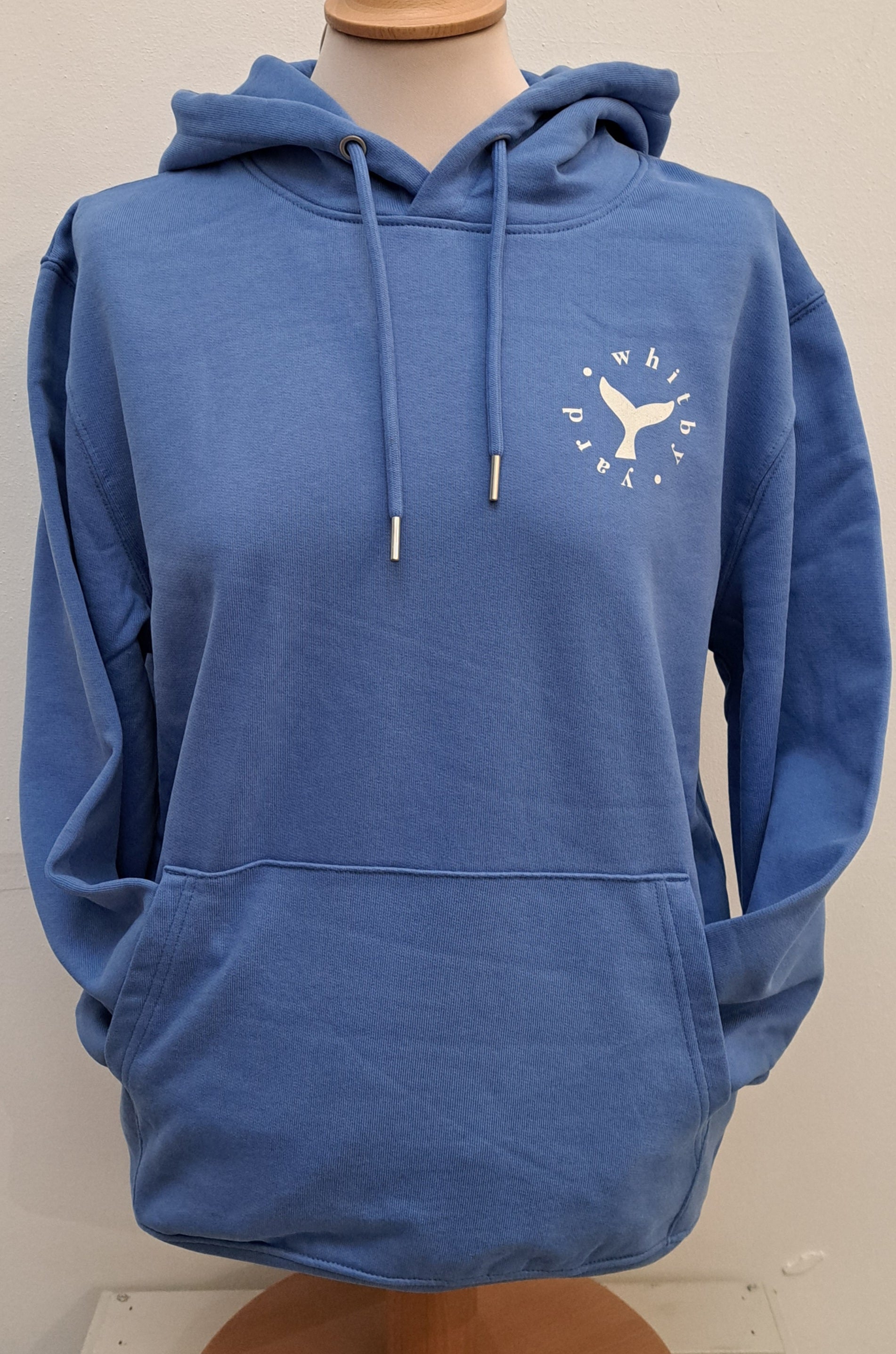 Unisex Saltburn Fin Design Hoodie in Bright Blue