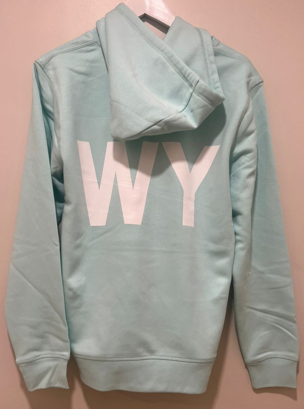 Unisex WY Pullover Hoodie in Caribbean Blue