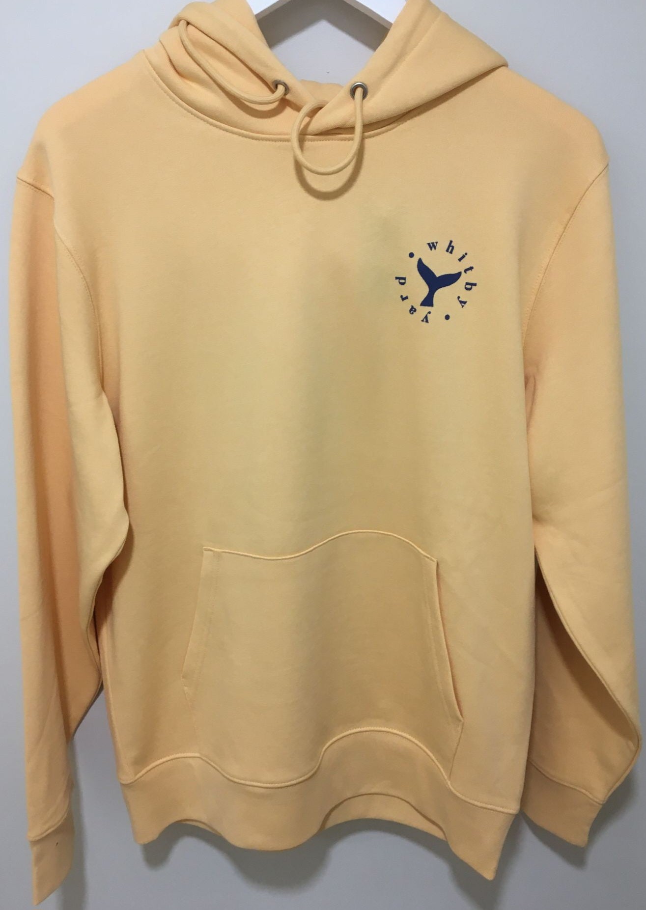 Unisex Whale Tail Pullover Hoodie in Apricot