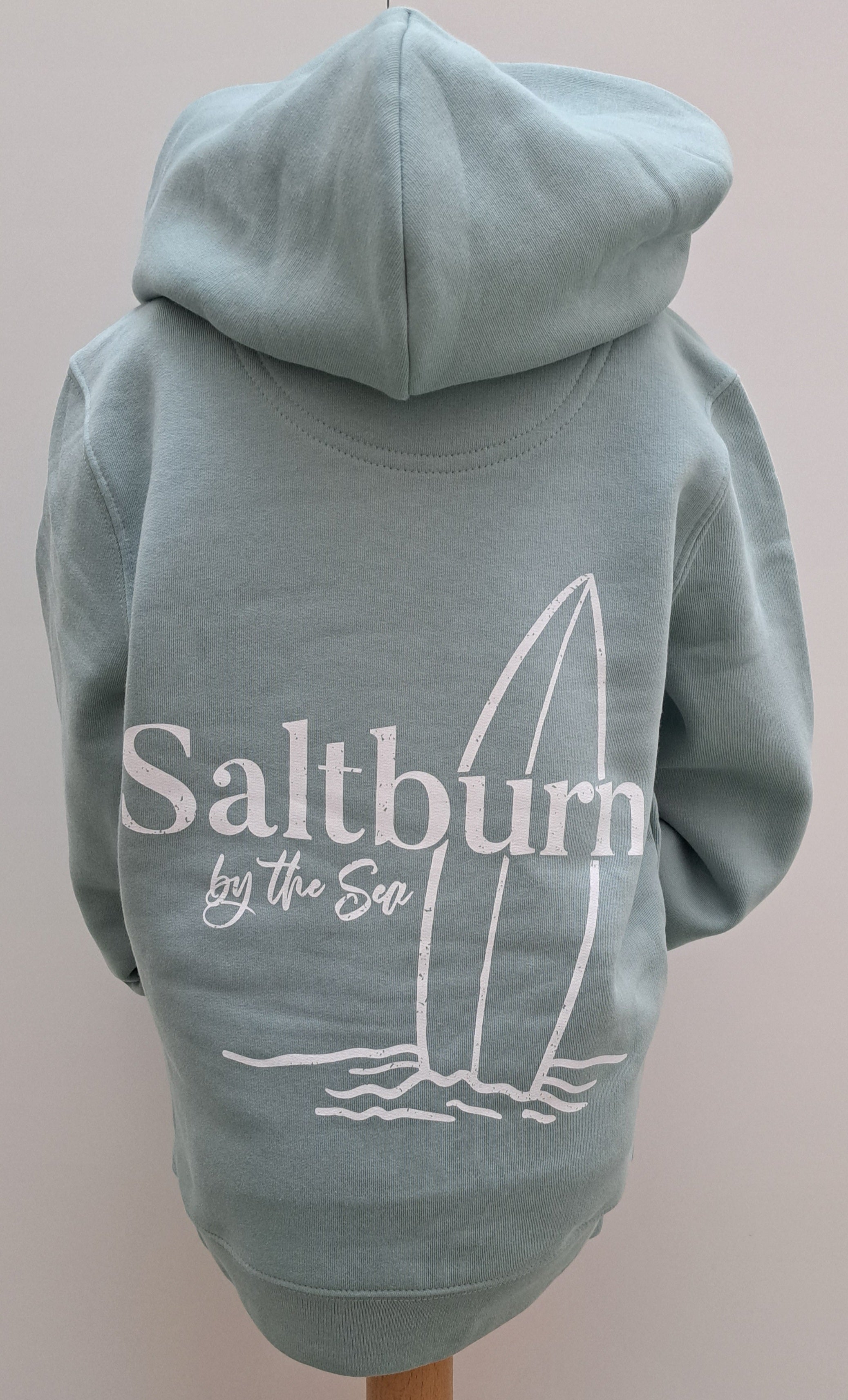 Childrens Saltburn Surfboard pullover hoodie in Jade