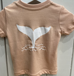 Baby Whale Tail T shirt - Peach