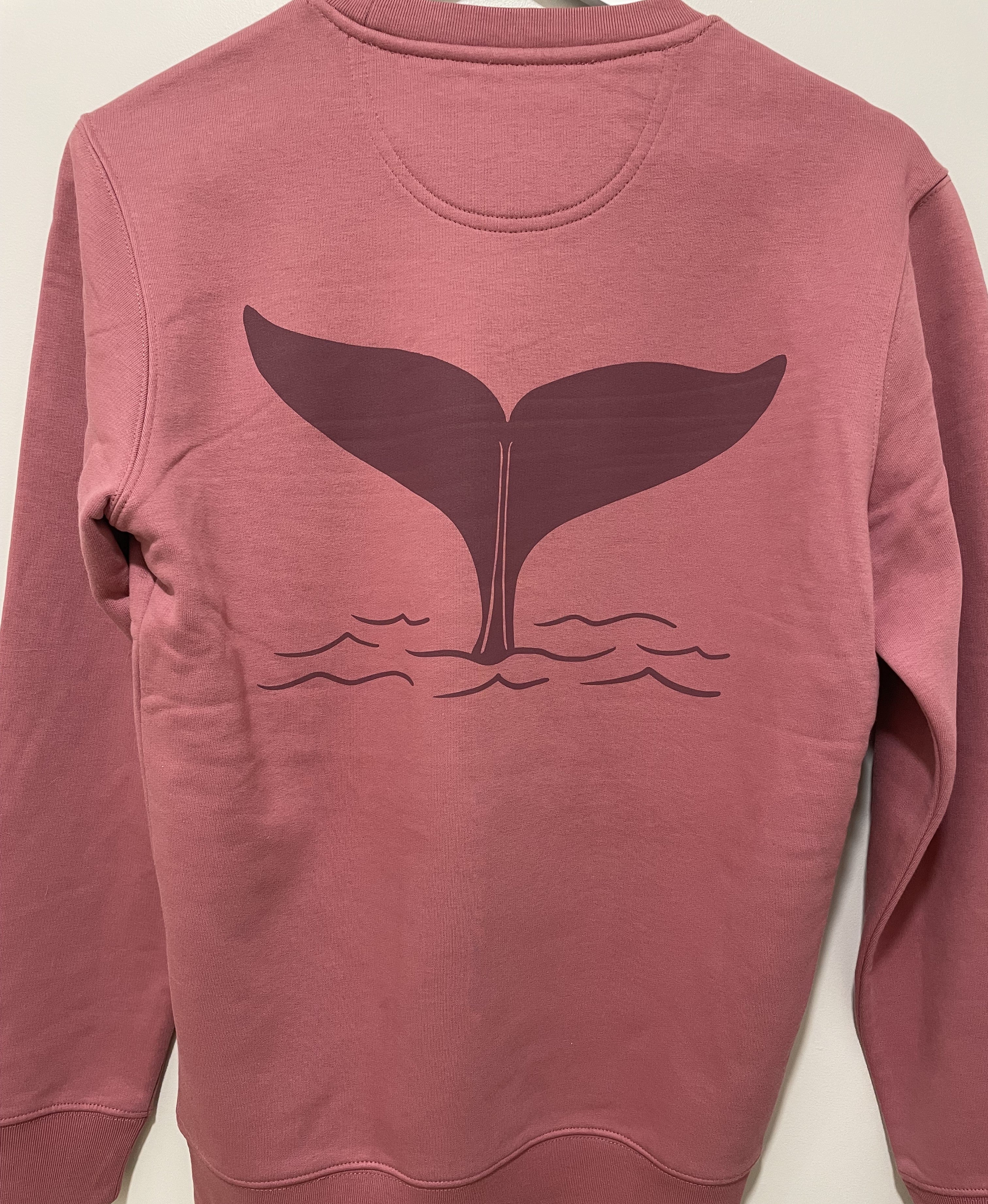 Unisex Whale tail Sweatshirt in Rose