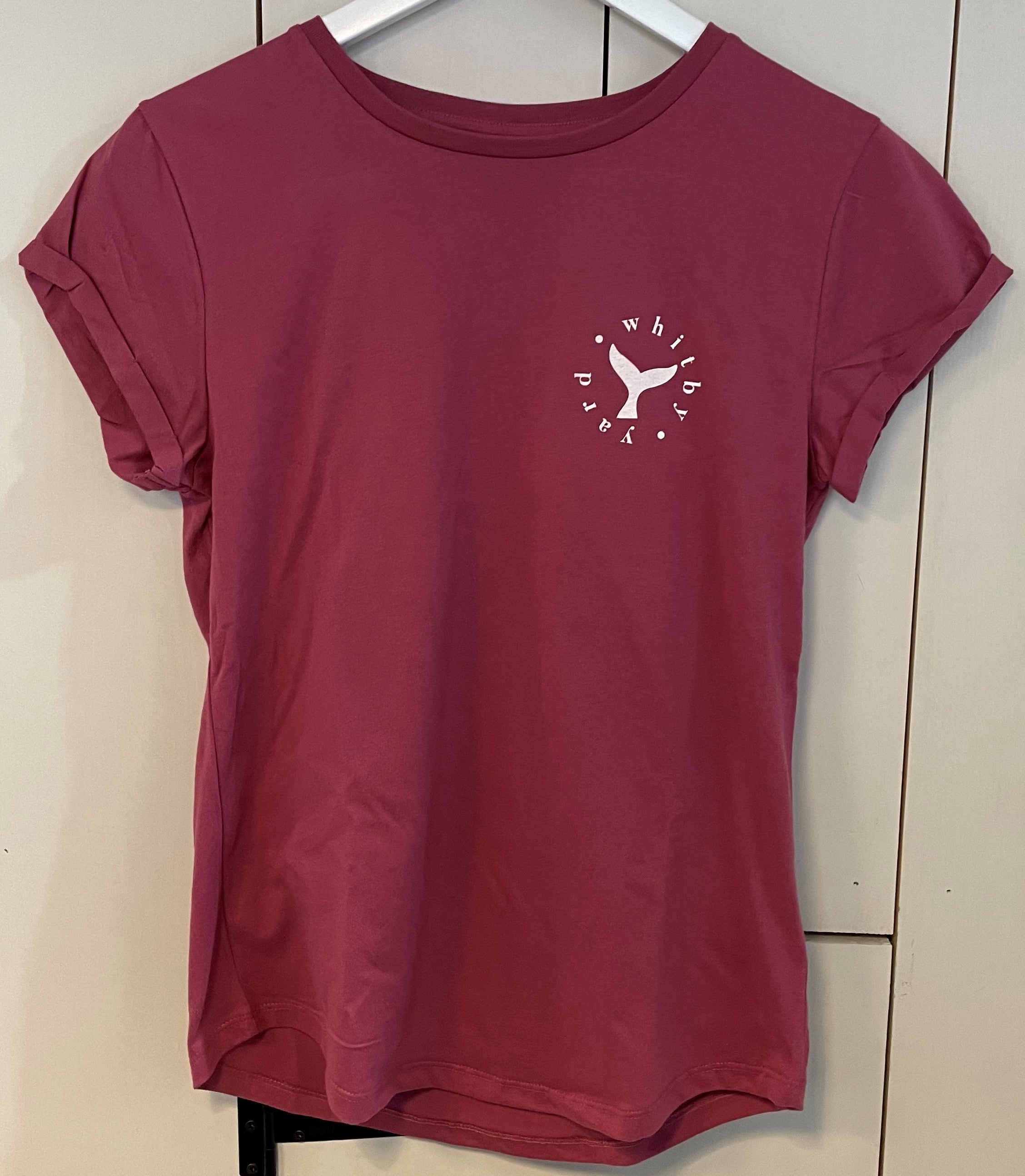 Women's  Whale Tail T shirt in Berry