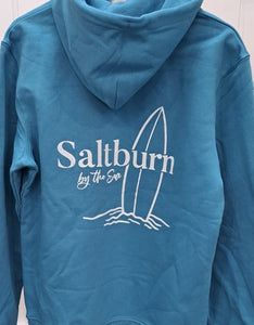Unisex Hoodie ‘Saltburn Surfboard’ - Atlantic Blue