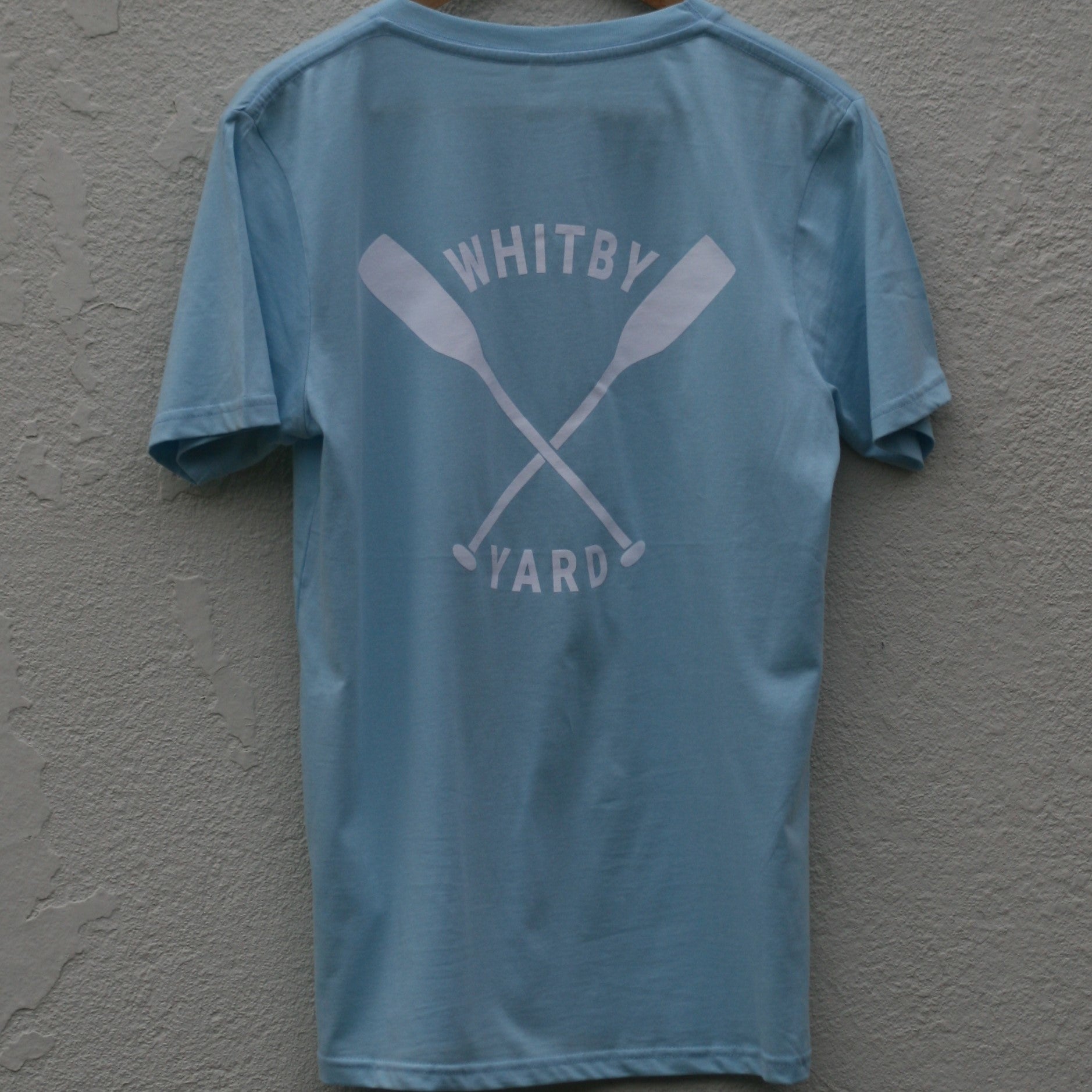 Unisex Oars T shirt in Light Blue