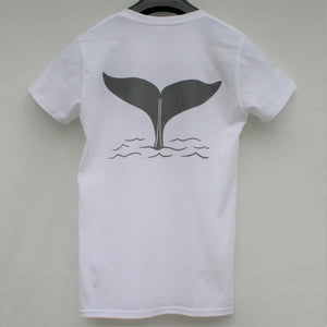 Womens Whale Tail T shirt in White