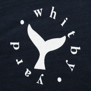 Unisex Whale tail T shirt in Navy