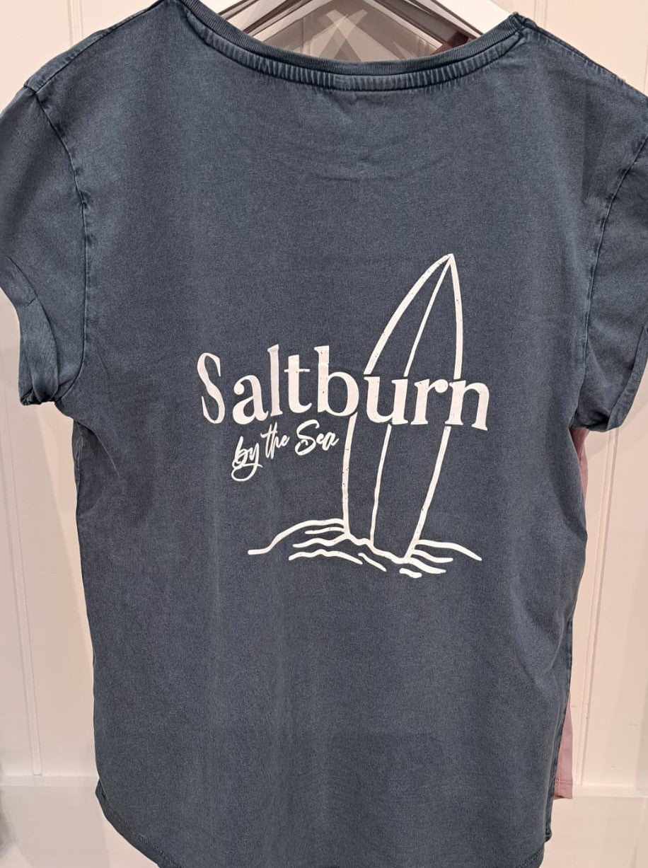 Womens Saltburn T shirt in Denim Blue