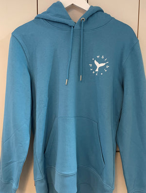Whale Tail Logo Pullover Hoodie in Atlantic Blue