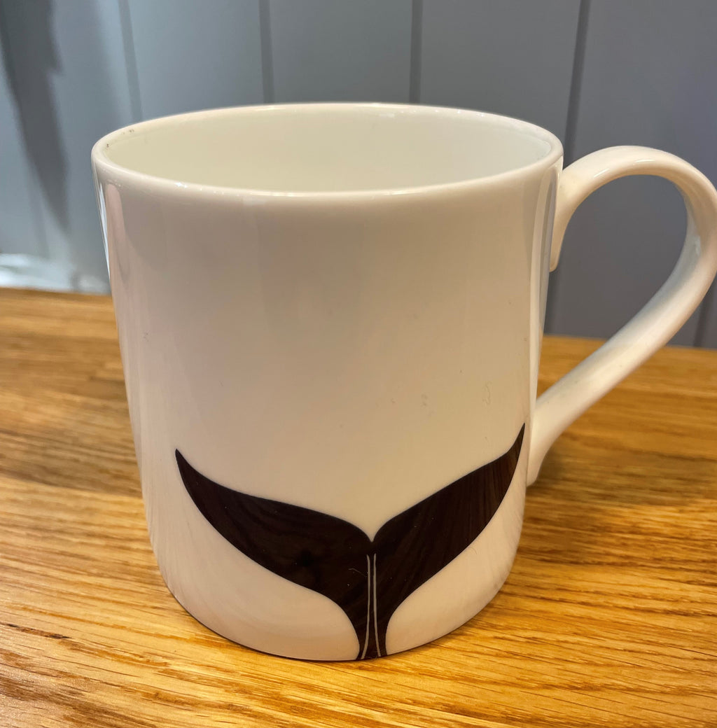 Fine Bone China Mug - Blue Whale Tail Design